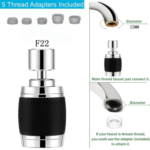 Kitchen Tap Spray Head 360°Swivel Tap Extender with Filter and 3 Spray Modes