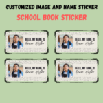 Personalized School Stickers With Student Own Picture, Name, 50 pcs
