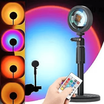 Sunset Projection Lamp - Sunset Projector with Remote Control 16 Color-Changing - 180 Degree Rotation LED Night Light