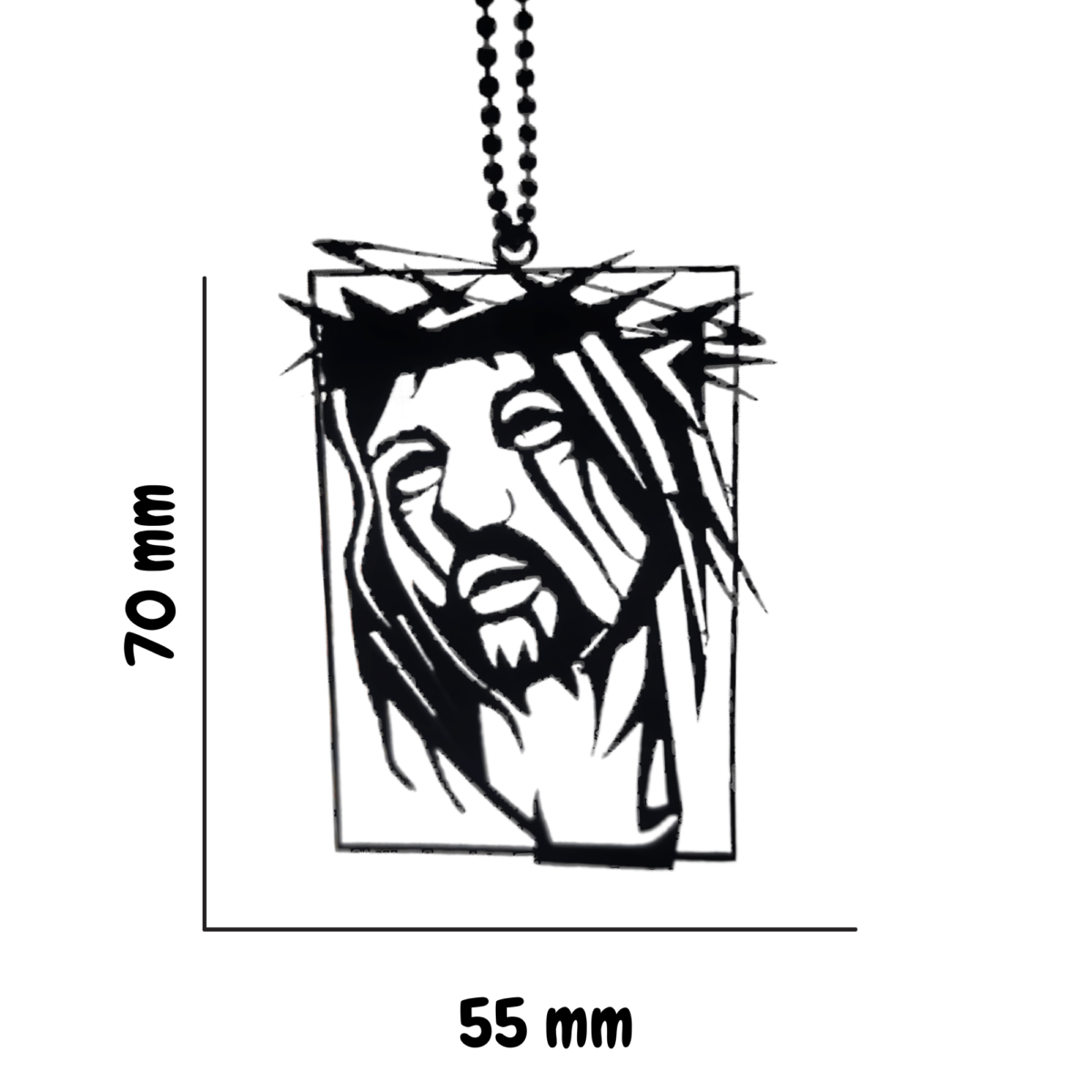 Acrylic Jesus Car Hanging – Rear View Mirror Décor