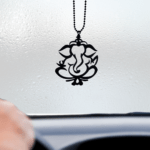 Acrylic Lord Ganesh Car Hanging – Rear View Mirror Décor