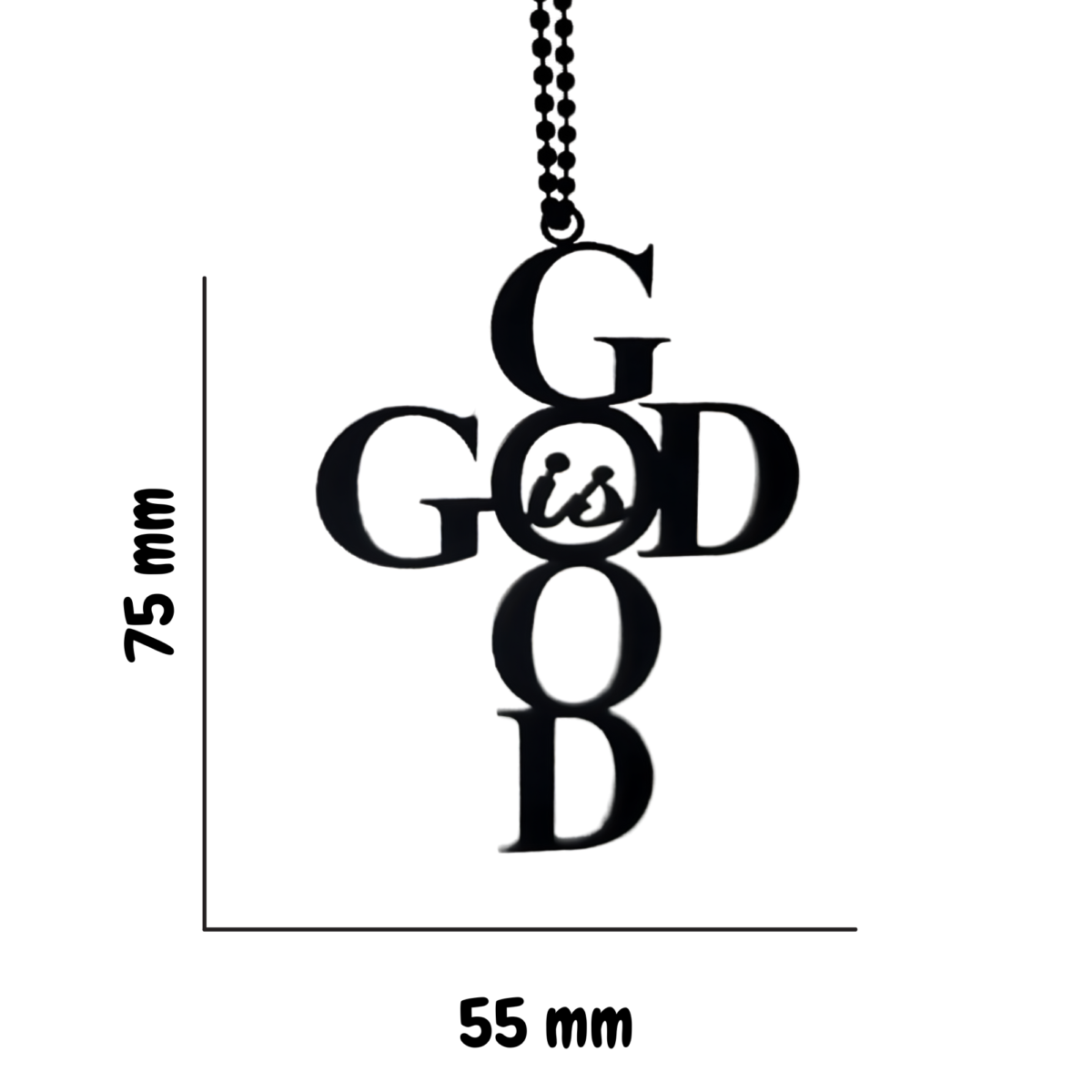 Acrylic God Is Good Car Hanging – Rear View Mirror Décor